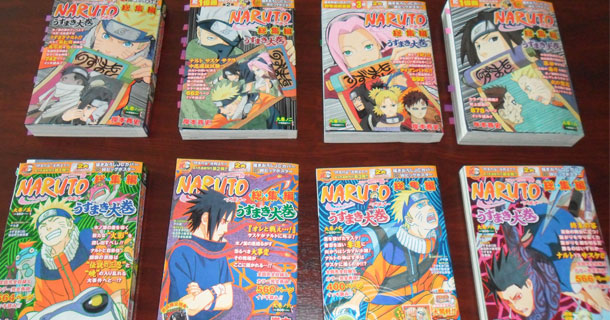 photo de tous les tomes naruto collector